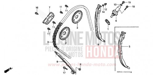 CAM CHAIN/TENSIONER CBR900RRN de 1992